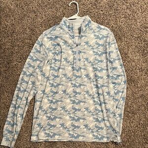 Straight Down Camouflage Quarter-Zip Pullover